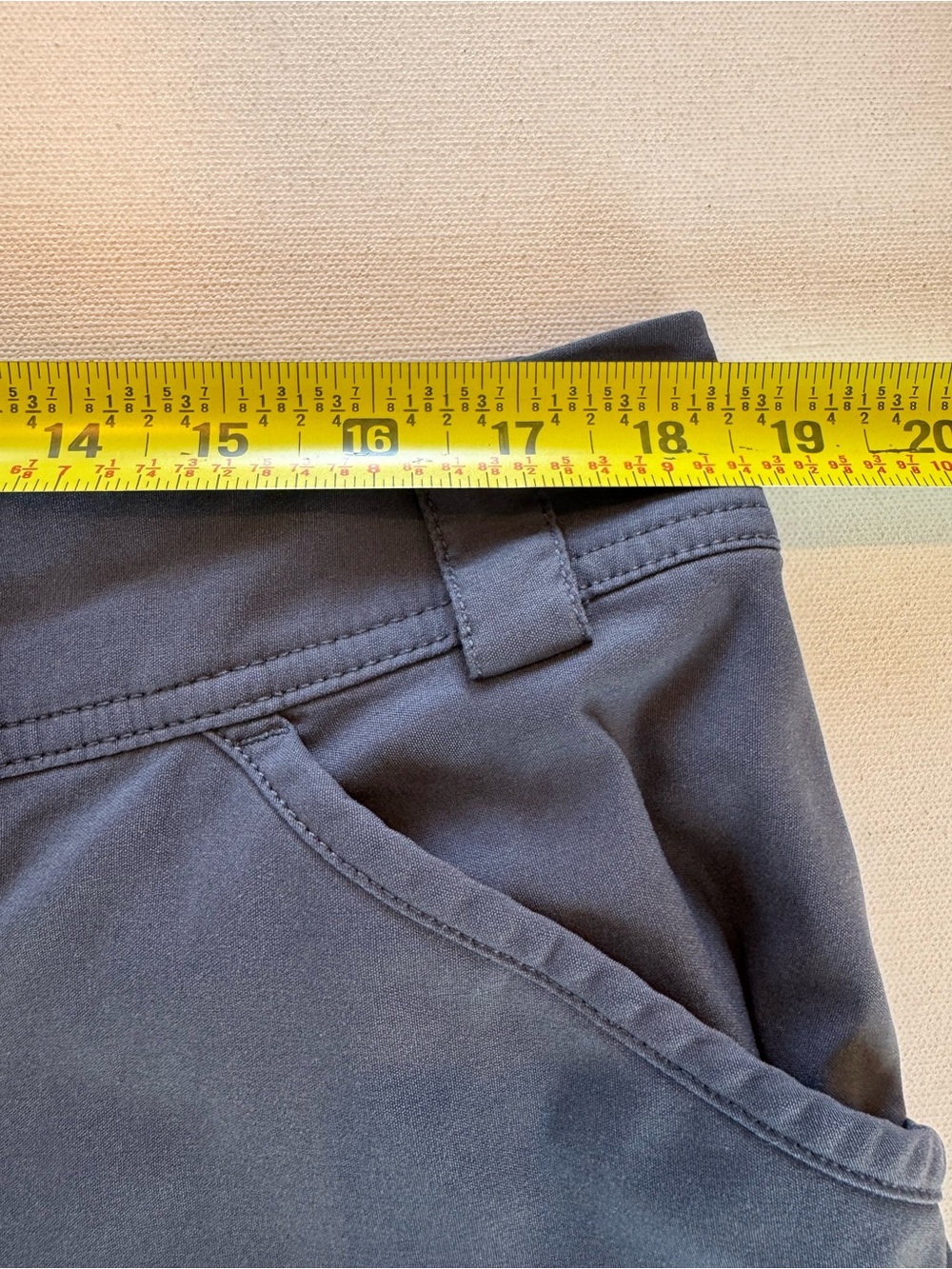 Duluth Trading 18x33 Dry on the Fly Bootcut Cargo Women’s Pant Blue Roll Cuffs - Picture 13 of 16